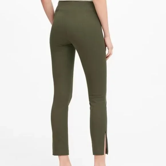 Banana Republic Sloan Legging Olive Green Size 12R Slim Fit Stretch Pants NWT - Picture 1 of 11